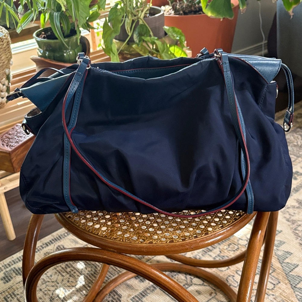MZ Wallace nylon and leather bag and zip pouch